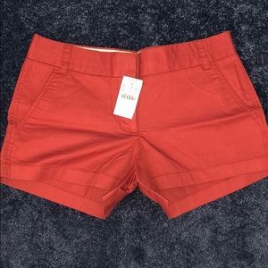 NWT J.Crew Chino shorts in Burnt Red